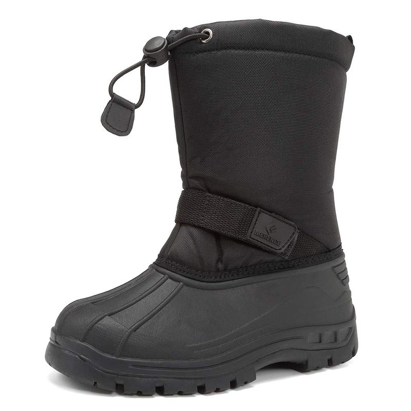 CIOR Kids Snow Boots for Boys Girls Toddler Winter Outdoor Boots Waterproof with Fur Lined(Toddler/Little Kids/Big Kid) TX1-Black-8.5 - Image 1
